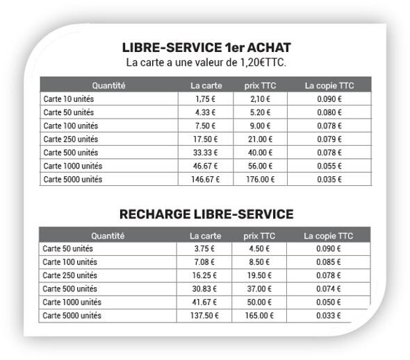Tarifs photocopie et impressions en libre service - Office DEPOT