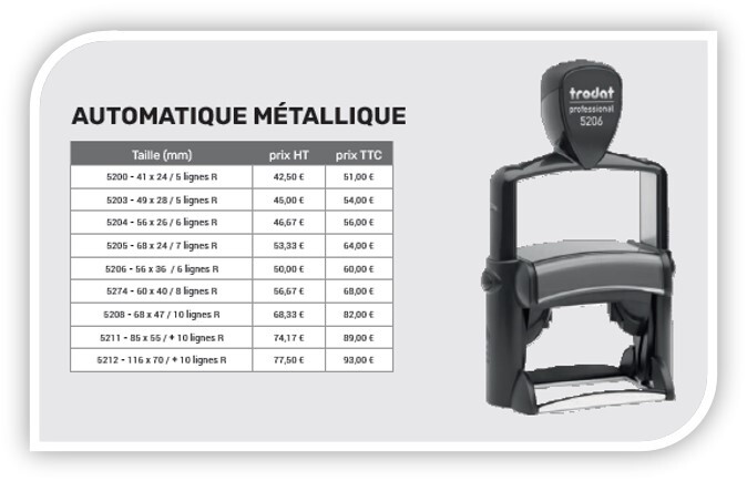 Tarifs 2025 - Automatique métallique - Office DEPOT